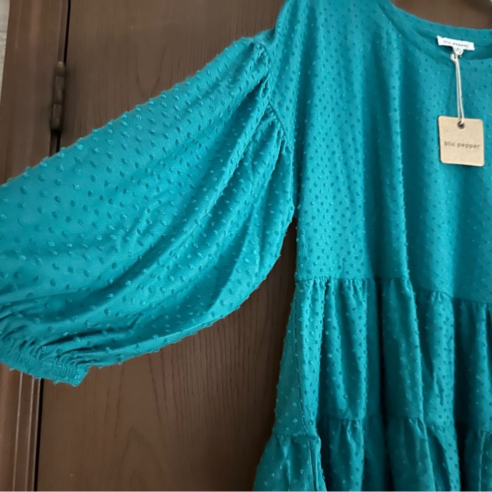 Blu Pepper Teal Women's Top - Picture 3 of 7